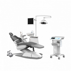 SILVERFOX 8000C-SMS0 PRO CART – стоматологическая установка с подкатным блоком врача и с мягкой обивкой