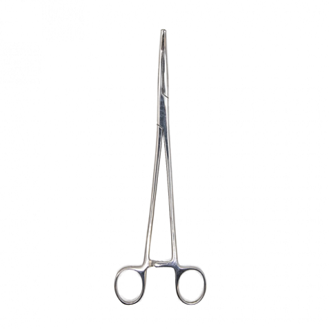 Зажим жесткий для влагалищных операций, изогнутый, №1, 219 мм. Surgiwell