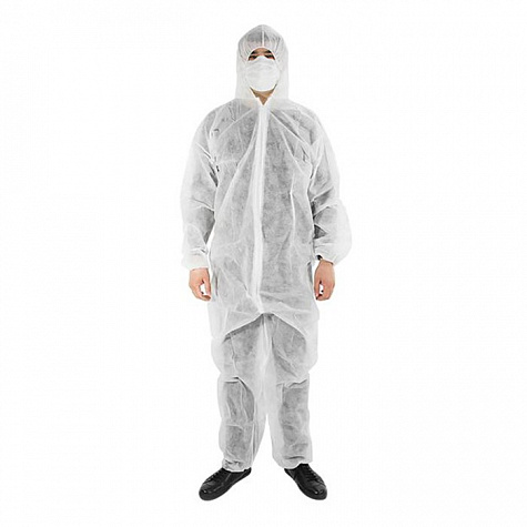 Комбинезон одноразовый защитный, белый
