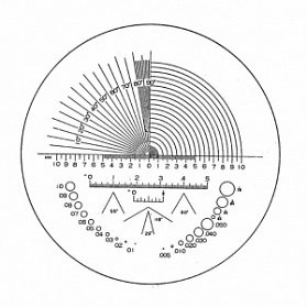 Стекло сменное со шкалой измерения для луп Eschenbach Precision scale magnifiers 115203