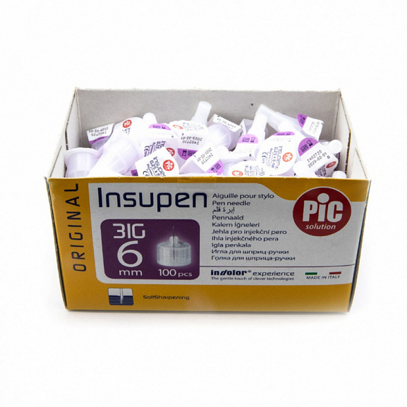 Иглы для шприц-ручек "Инсупен" INSUPEN 6 мм (31G) № 100
