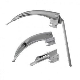 Металлический клинок Macintosh №2 c фиброоптическим источником освещения для ларингоскопа Volkmann