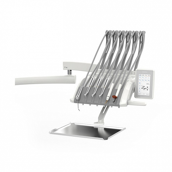 SILVERFOX 8000C-SRS0 Classic – стоматологическая установка с верхней подачей и мягкой обивкой