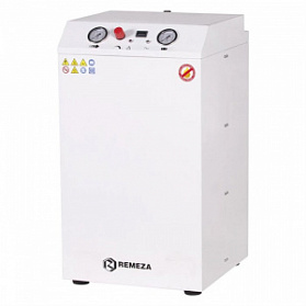 Remeza КМ-24.OLD20К - безмасляный компрессор для 2-х стоматологических установок, без осушителя, с кожухом, с ресивером 24 л, 160 л/мин