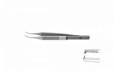 Пинцет роговичный по Бонну, изогнутый по радиусу F-1431