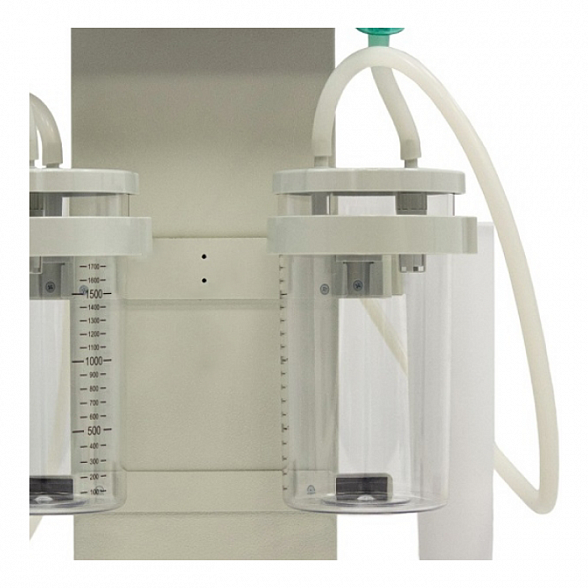 Хирургический аспиратор (отсасыватель) стационарного типа с педалью и двумя емкостями OX-290