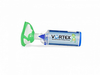 Антистатическая клапанная камера/спейсер VORTEX тип 051 с маской "Лягушонок" для детей старше 2 лет с аксессуарами PARI