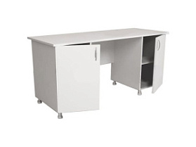 Стол для оснащения кабинета врача двухтумбовый на опорах СМ-2-01.02