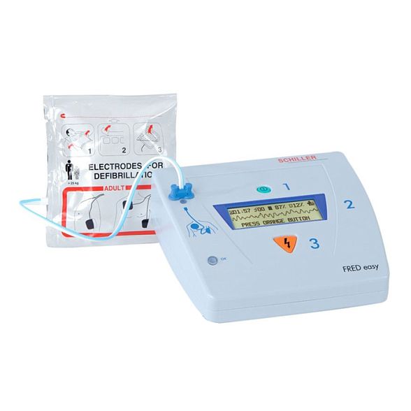 Дефибриллятор Fred Easy (SCHILLER) с полуавтоматическим режимом дефибрилляции, с отображением ЭКГ