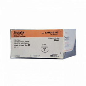 Шовный материал Stratafix Spiral PGA-PCL 2/0, однонаправл.45см, н/окр. Кол. 36 мм, 1/2 Ethicon