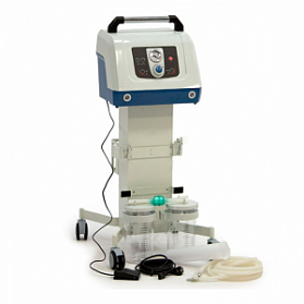 Хирургический аспиратор (отсасыватель) стационарного типа с педалью и двумя емкостями OX-290