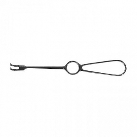 Крючок хир. 2-х зубый острый