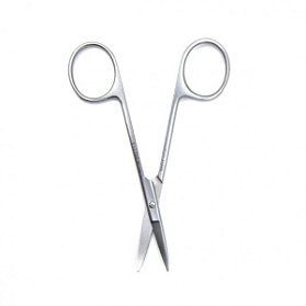 Ножницы глазные тупоконечные вертикально изогнутые 113 мм