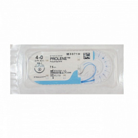 Шовный материал ПРОЛЕН 4/0, 75 см, синий Кол. 17 мм, 1/2 Ethicon