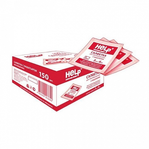 Салфетка с нашатырем для стимуляции дыхания 3 х 6 см Help