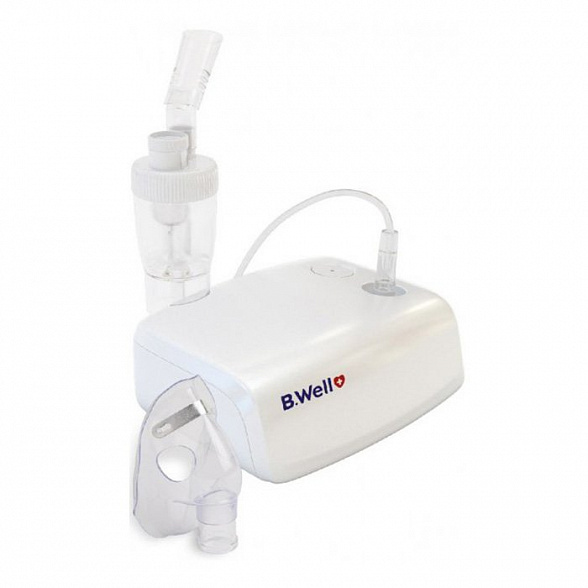 Ингалятор компрессор. MED-121 компактный и тихий (регулируется скорость распыления, взрослая и детская маски, мундштук, сумка)