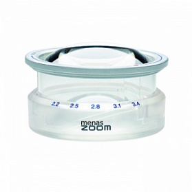 Лупа светопольная менисковая асферическая настольная с зумом Eschenbach menas ZOOM, диаметр 65 мм, 2.2х-3.4х