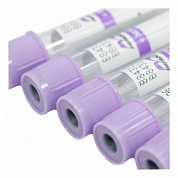 Вакуумные пробирки Improvacuter с ЭДТА К3, фиолетовые, 2 мл, 13х75 мм (уп. 100 шт) 692021112