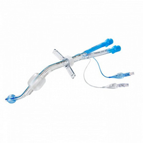 Трахеостомическая эндобронхиальная двухпросветная трубка, размер 7 см CH/F 37, Sumi (Правосторонняя трубка набор)