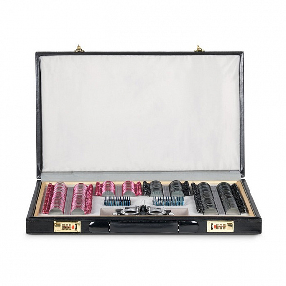 Набор пробных очковых линз с оправой на 232 линзы (металл)