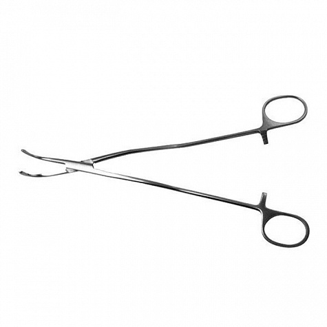 Диссектор с изогнутыми ручками, с кремальерой №2, 210 мм