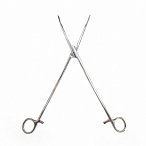 Зажим кровоостанавливающий, зубчатый, изогнутый №3, 285 мм. Surgiwell