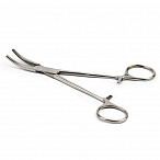 Зажим к/о с атравматической насечкой изогнутый