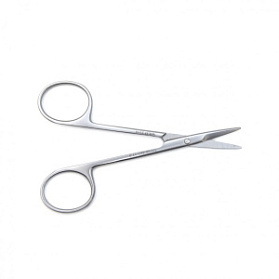 Ножницы глазные тупоконечные прямые, 113 мм