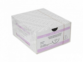 Шовный материал ПГА 5/0, 75 см, фиолет. Кол. 15 мм, 1/2 Helm, Германия