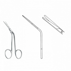 Ножницы хирургические, по FOMON, носовые, изогнутые под углом, 14 см KLS Martin