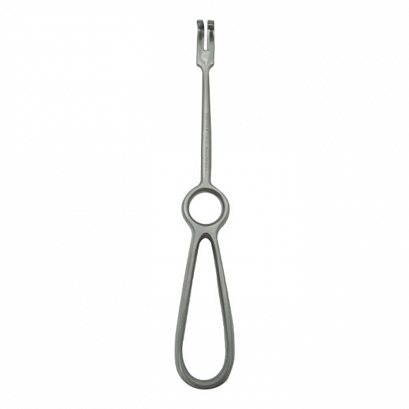 Крючок хирургический тупой двухзубый длиной 200 мм