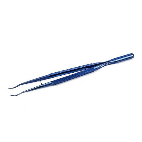 Пинцет для нитей, длина 160 мм, изогнутые бранши ПТО Медтехника