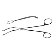 Щипцы д/желчн. и почечн. камней, вертик. изогнутые, №1, 190 мм