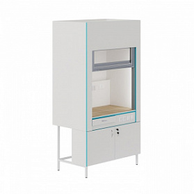 Вытяжной шкаф с сантехникой и столешницей из керамогранитной плитки Теолаб ШВ-1200 КГ-С-Комфорт