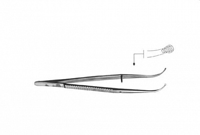 Пинцет для разбортовки сосудов изогнутый (ПАи 150х1,5)