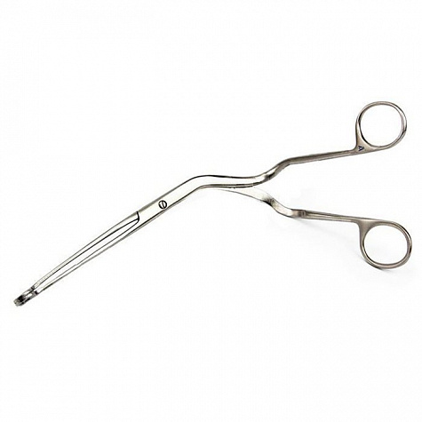 Щипцы д/тампонирования горла и глотки, большие, 184 мм
