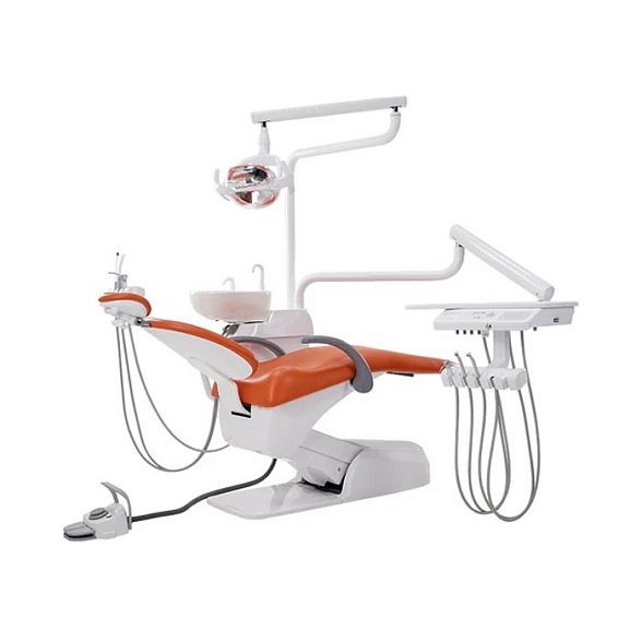 AJ 11 ECO - стоматологическая установка с верхней/нижней подачей инструментов, с подкатным модулем