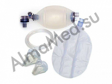 Cистема для ручной искусственной вентиляции легких AERObag, многоразовый, взрослая, 2 маски, р-р 3 и 5 , Германия
