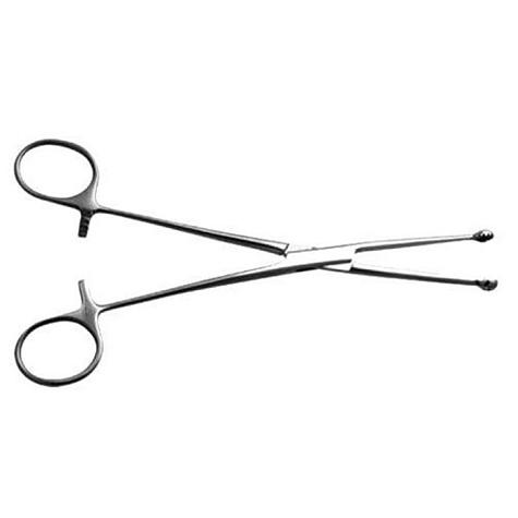 Щипцы для захватывания и удержания миндалин прямые 185 мм Тумботино