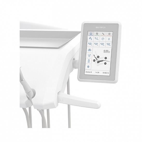 SILVERFOX 8000C Implant – стоматологическая установка с подкатным блоком врача и с мягкой обивкой