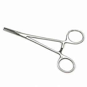 Зажим кровоостанавливающий 1х2 зубый зубчатый прямой №1 150 мм