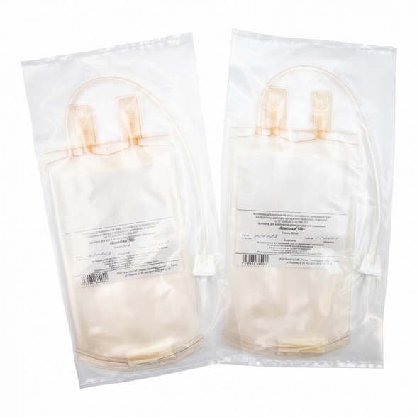 Контейнеры для компонентов крови, консервантов, кровезаменителей и инфузионных растворов "Компогем 500"