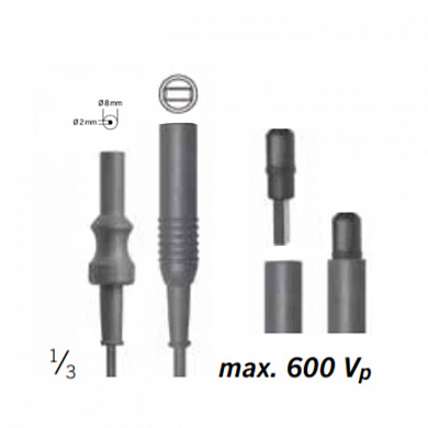 Принадлежность к аппарату электрохирургическому высокочастотному MMC 80 minicutter: Кабель соединительный для инструментов KLS Martin