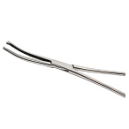 Зажим кровоостанавливающий 1х2-зубый зубчатый изогнутый №3 ПТО Медтехника