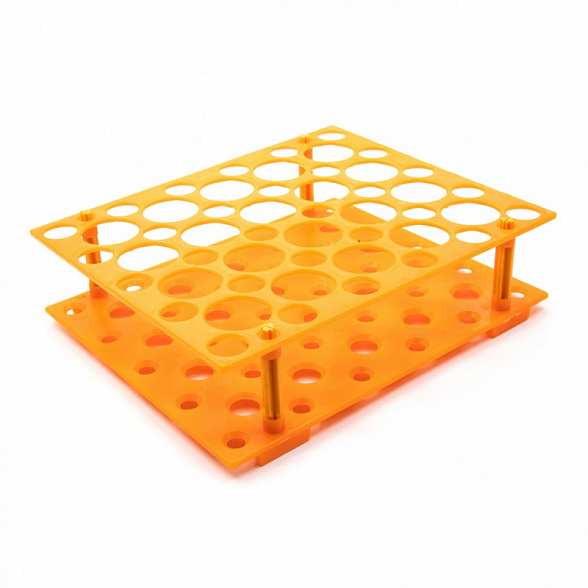 Штатив для пробирок универсальный 15 мл (30 гнезд) / 50 мл (20 гнезд), оранжевый