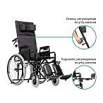 Инвалидная кресло-коляска механическая Ortonica Recline 100