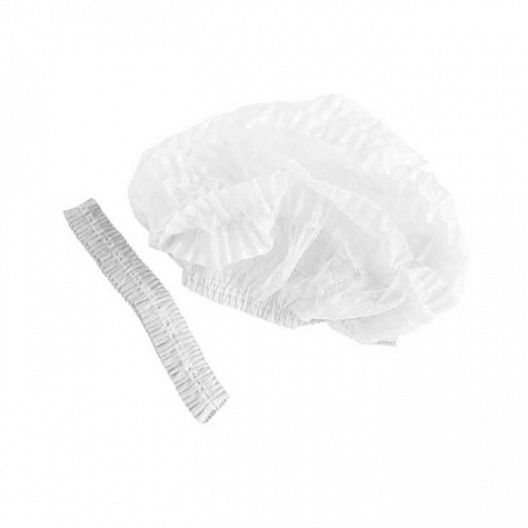 Шапочка типа шарлотта одноразовая (14г/кв.м, белый)