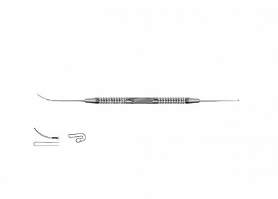 Крючок микрохирургический по VARADY № 4, круглая ручка ПТО Медтехника