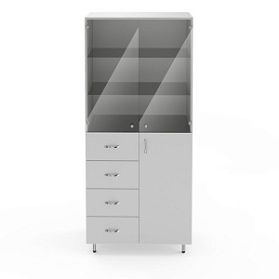 Двухсекционный шкаф для лабораторной посуды НВ-800 ШП