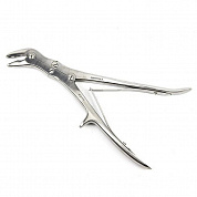 Щипцы костные-кусачки шарнирные с двойной передачей с овальными губками изогнутые по ребру Surgicon